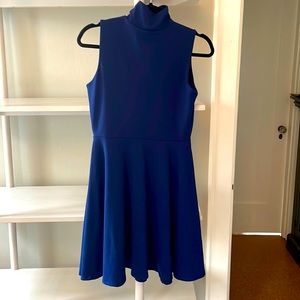 Susana Monaco mock neck dress (M) (blue)